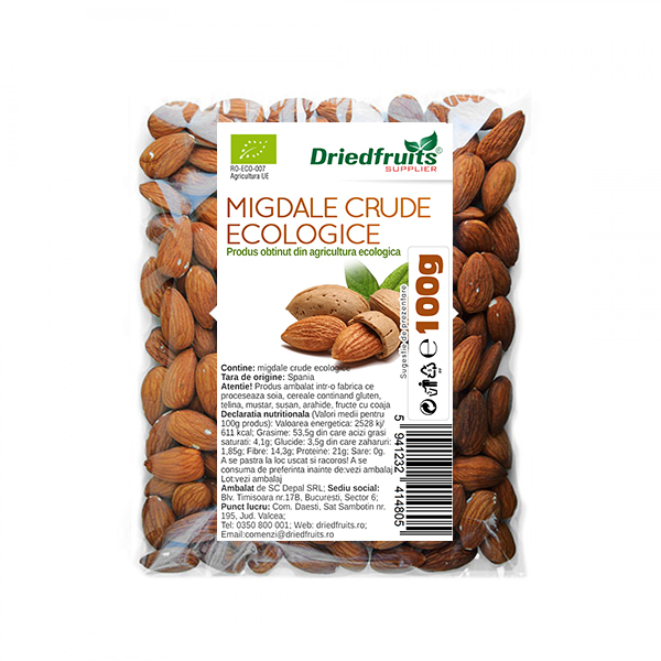 Migdale crude BIO Driedfruits – 100 g
